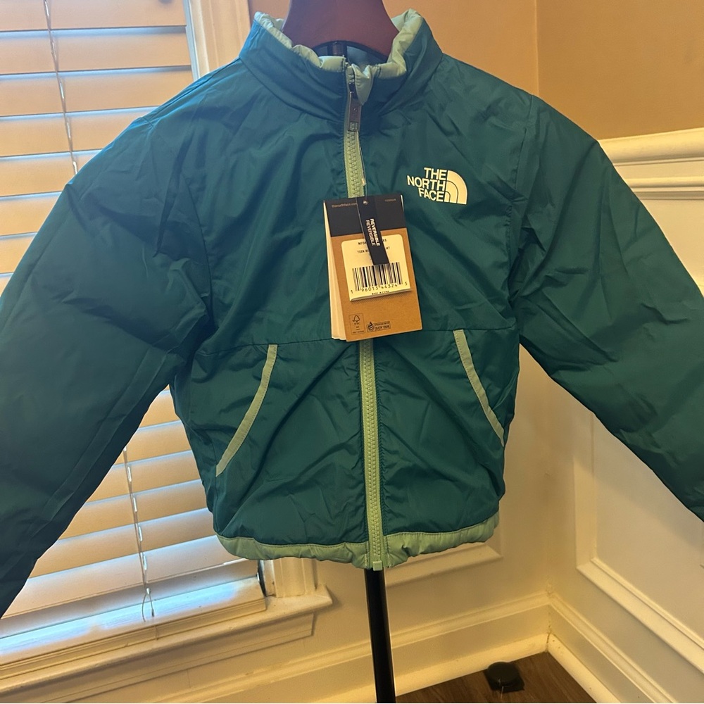 The North Face Teen Reversible North Down Jacket - Youth Wasabi X-Small (6) New - Picture 8 of 14